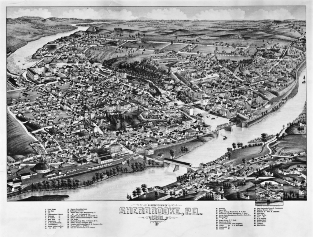 Ville de Sherbrooke en 1881